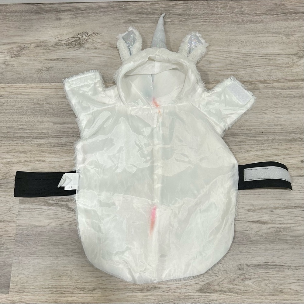 White Rainbow Unicorn Pet Dog Halloween Costume Size M Medium Breed - Picture 3 of 7